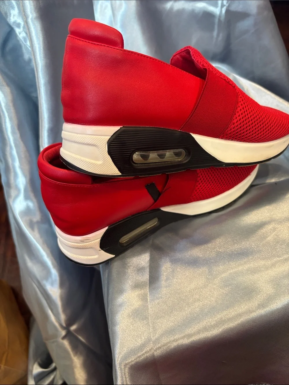 Michael Kors Red Slip-On Mesh & Leather Sneakers